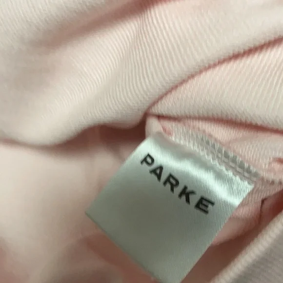 Parke Blush Pink Mock Neck Sweatershirt with Mint Varsity lettering size XXL